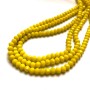Beads Czech Crystal on a Thread Yellow Matte Rondelle Bead, 6x4.5 mm +-, length 38-40 cm +