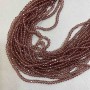 Beads Czech Crystal on Thread Light Brown Transparent faceted rondelle, diameter 3.5×3mm + -, length 33cm +