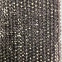 Beads Czech Crystal on a Thread, dark purple faceted rondelle, diameter 6x5mm +-, thread length 42cm +