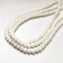 Beads Czech Crystal on thread, pale peach matte faceted rondelle, diameter 6x4.5 mm + -, thread length 38-40 cm +