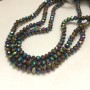 Beads Czech Crystal on Monofilament with Gas Flame Coating, Garnet Rondelle, 6x4 mm +-, length 38-40 cm +
