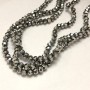 Czech Crystal Beads on Thread with Faceted Diamond Bead, 6x4.5mm, length 38-40cm