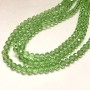 Beads Czech Crystal on Thread Green Transparent Faceted Rondelle, 6×4.5 mm diameter, 38-40 cm length +