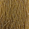 Czech Crystal Beads on Thread Amber Transparent Faceted Rondelle, diameter 3.5×3 mm + -, length 33 cm +