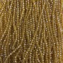 Czech Crystal Beads on Thread Amber Transparent Faceted Rondelle, diameter 3.5×3 mm + -, length 33 cm +