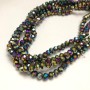 Black Faceted Czech Crystal Beads on Thread with Beveled Rondelle, 6×4.5 mm + -, length 38-40 cm +