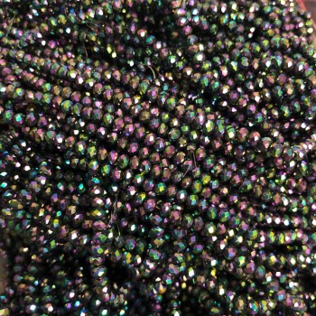 Beads Czech Crystal on a Thread with Faceted Rondelle, diameter 3.5×3 mm ±, length 36-38 cm ±