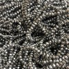 Czech Crystal Beads on Thread with Light Gray Coating, Faceted Rondelle, 3.5x3mm +-, Length 36-38cm +