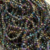 Beads Czech Crystal on Thread Faceted Rondelle Burnished, 3.5×3 mm ±, length 33 cm ±