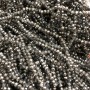 Beads Czech Crystal on thread assorted gray with frosted faceted rondelle, diameter 3.5x3mm +-, length 36-38cm +