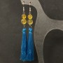 Earrings 'Tassels' with natural Citrine, diameter 10-8mm ±, length 120mm ±