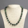 Zoisite Natural Stone Necklace Smooth Ball 12mm, 45cm+ Length