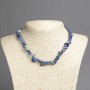Lapis Lazuli Bead Necklace, Chip, 10-6 mm +/-, 50 cm +/- on Extender Chain