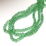 Beads Czech Crystal on Fishing Line Light Green Transparent Faceted Rondelle, 8x6mm +-, length 40-42cm +