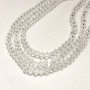 Beads Czech Crystal on Thread White Transparent Faceted Rondelle, diameter 8×6 mm + -, length 40-42 cm +