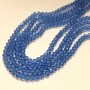Lamp beads Czech Crystal on thread light blue transparent faceted rondelle, diameter 8x6mm + -, length 40-42cm +