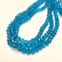 Beads Czech Crystal on thread blue transparent faceted rondelle, diameter 8x6mm + -, length 40-42cm +