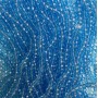 Czech Crystal Beads on Thread, Rich Blue Transparent Faceted Rondelle, 6x4.5mm + length 38cm +