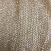 Beads Czech Glass Crystal Amber Transparent Faceted Rondelle on Thread, 6x5 mm, length 40 cm