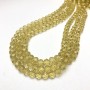 Czech Crystal Beads on Beading Wire Yellow Amber Transparent Faceted Rondelle, 8x6mm, length 40-42cm
