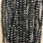 Beads Czech Crystal on thread dark gray with faceted rondelle, diameter 8x6mm + -, length 40cm +