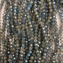 Beads Gray Faceted Czech Crystal Rondelle 6x5 mm +-, Length 40-42 cm +