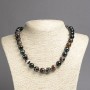 Brown Tiger Eye Agate Necklace Bead Necklace 12mm Smooth Beads, 45cm Length