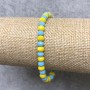 Elastic Bracelet with Czech Crystal (Faceted Rondelle), Diameter 6x4mm±, Length 18cm±