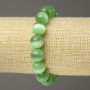 Elastic Bracelet Cat's Eye Green Smooth Bead, 12mm diameter+