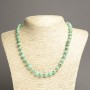 Imperial Jasper Light Green (raw) smooth bead necklace, diameter 8mm±, length 45cm±