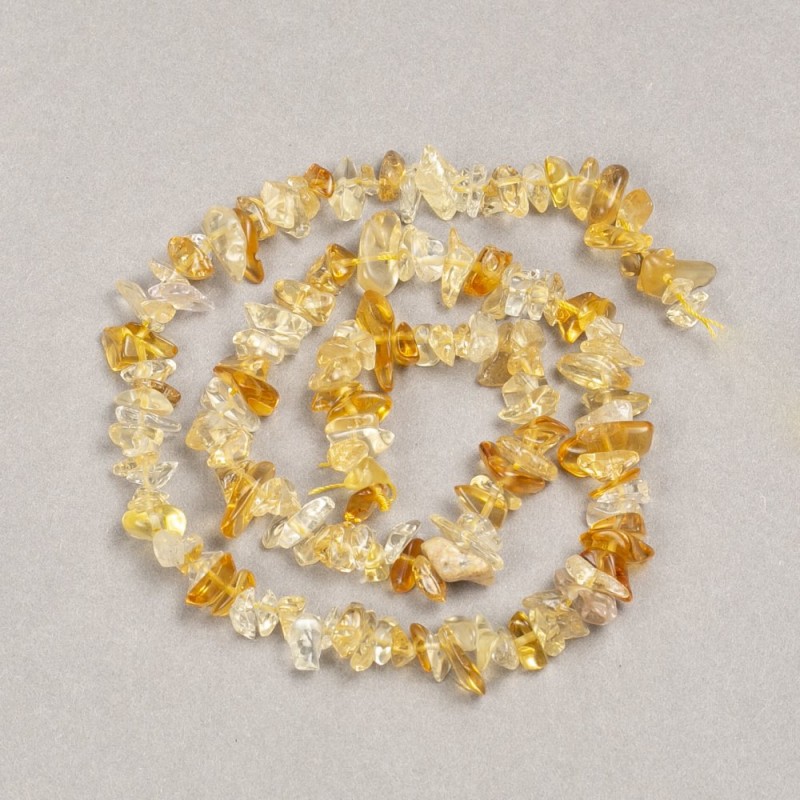 Citrine Chip Beads on Thread, natural stone 8x3mm + -, length 39cm +