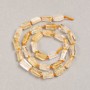 Citrine Bead Preform on Thread, Cabochon Cut, 10x6 mm, length 42 cm