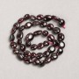Garnet Beads on Thread, Faceted Natural Stone, 8x10mm, ~40 cm length