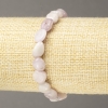 Elastic Bracelet with Natural Kunzite Beads, faceted 8x11mm