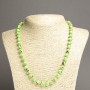 Imperial Jasper Salad Green (raw) smooth bead necklace, diameter 8mm±, length 45cm±