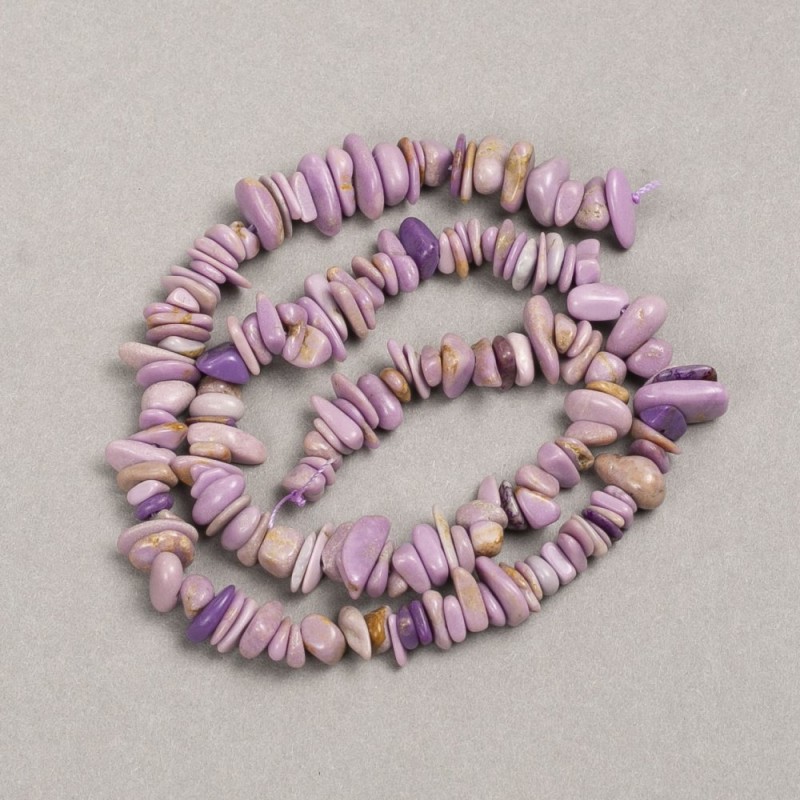 Phosphosiderite Beads on Thread, Chip, 8×3 mm, on Thread, 39 cm length