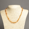 Necklace with Pink Aventurine - faceted beads, diameter 6x8mm, length 45cm