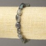 Elastic Labradorite Bracelet Bead, polished rondel, diameter 9x12 mm (±)