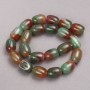 Brazilian Jasper Beads on Thread, smooth cylindrical, diameter 17x13 mm + -, length 38 cm +