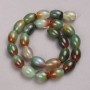 Brazilian Agate Beads onThread Smooth Oval 16×12 mm, length 38 cm