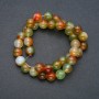 Beads of Brazilian Agate on Thread, Smooth Round Beads 10mm Diameter, 38cm Length