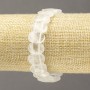 Elastic bracelet with natural stone Mountain Crystal, faceted chain, diameter 14×9.5 mm, 5 mm+