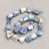 Unprocessed Sodalite Beads on String, Nugget Cut, diameter 16x12(±)mm, length 41cm