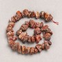 Jasper Beads on Thread, Unprocessed Stone Cabochon, 13x8(±)mm, length 41cm