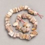 Unprocessed Selenite Beads on Threaded Necklace, Nabob? 13×8 mm, length 41 cm