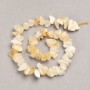 Unpolished Citrine Beads on Thread, faceted nugget, diameter 13x8 mm (±), thread length 41 cm