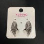 Xuping Rhodium Earrings with White Rhinestones, 23×10 mm diameter +