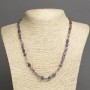 Necklace made of natural stone—Amethyst Citrine Bead, diameter 7×5 mm ±, length 45 cm ±