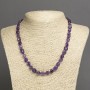 Necklace of natural Amethyst Briolette, diameter 10×7 mm, length 45 cm