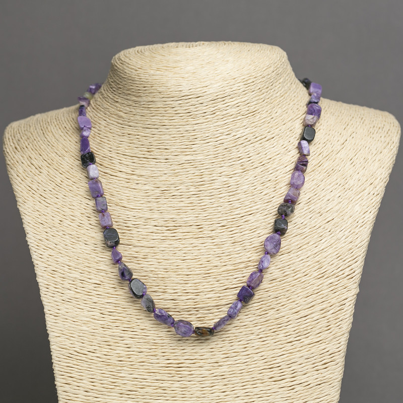 Charoite Beads Jewelry, faceted, diameter 8×5mm, length 45cm